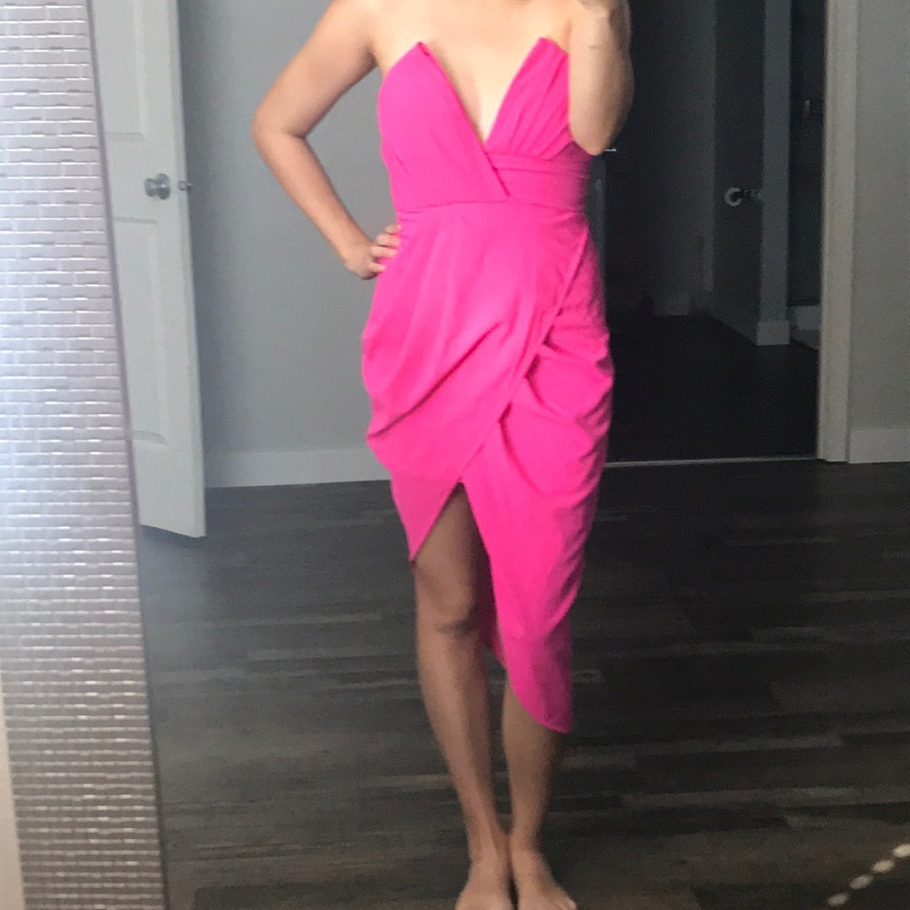 Neon pink dress